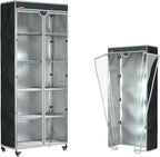 Shelf Cover Wire Shelving Rack Dust Cover,dustproof, waterproof, sunscreen, front transparent panel design for easy viewing, suitable for 36"Wx18"Dx72"H (cover only)