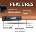 Flexzilla Colors Garden Hose 5/8 in. x 50 ft., Lightweight All-Weather Water Hose, Durable and Flexible, Leak-Free Connections, Red Clay