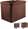 Industrial Laundry Cart Replacement Bag, Removable Waterproof Liner Bag, Waterproof High Capacity Thickened Commercial Cloth Cleaning Cart Bag, for Rolling Laundry Basket, Laundry Cart(Brown)