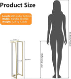 BWE Brushed Gold Towel Racks for Bathroom, 28" Stainless Steel Bathroom Towel Holder for Rolled Towels, Wall Mounted Towel Storage for Bathroom with 2 Hooks, 6 Large Bath Towels Capacity