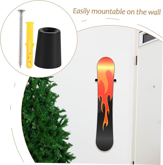 BESPORTBLE 1set Vertical Ski Wall Rack Storage for Skis Snowboards Space-Saving Design Sturdy Wall Mount Bracket Includes Screws for Easy Installation