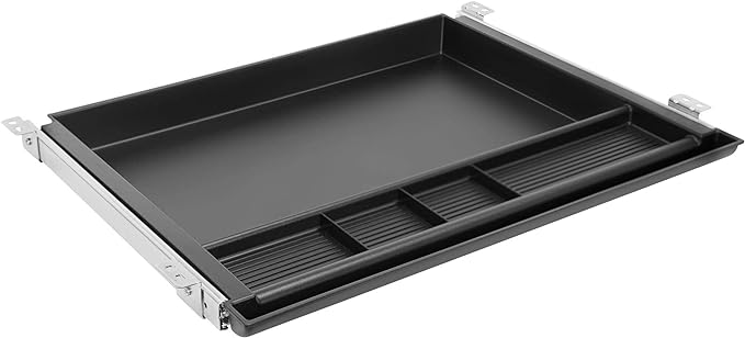 MOUNT-IT! Large Under Desk Pencil Drawer | 21.25” W, Ball Bearing Slide-Out Organizer for Office Supplies, Paper & Pencils | Fits Desks Over 1” Thick, Adjustable Extension 16.25”–28”