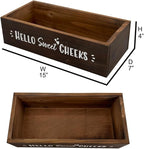 Admired by Nature Hello Sweet Cheeks Solid Wood Toilet Paper Holder, Farmhouse Décor, Toilet Paper Storage, Bathroom Accessories, Bathroom Décor, for Home Décor Bathroom Organizer (Brown)