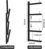 Lumber Storage Rack, Upgrade Cantilever Folding Lumber Rack Wall Mount, Metal 8 Level 32 Inch Plywood Scrap Wood Storage Rack