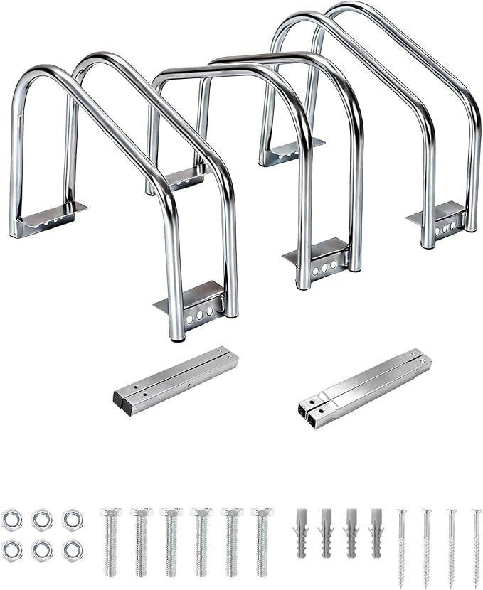 Bike Floor Stand, Freestanding Bike Parking Rack for Garage, Heavy Duty Bicycle Storage Organizer Fit 22-28" Wheels & 2.2" Tire Width,Indoor Outdoor Bike Storage Stand for Home, Apartment, Bike Shop
