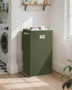 SOLEDI Laundry Hamper with Lid 100L Large & Tall Collapsible Laundry Basket, Clothes Hamper with Bag Removable Easy to Carry, Dirty Hampers for Bedroom, Bathroom, Dorm, College, Avocado
