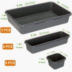 15 PCS Interlocking Desk Drawer Organizer Separator for Office,Bathroom,Kitchen,Makeup（Black）