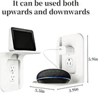 Outlet Shelf, Bathroom Wall Holder with Built-in Cable Management, Wall Organizer for Smart Home Decor Space Saving Electric Toothbrush Use as Echo Holder (2 Pack)