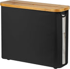 Toilet Paper Basket, Toilet Paper Storage with Lid - Bamboo Toilet Paper Holder, Bathroom Organizer for Toilet Tissue, Free Standing Toilet Paper Storage Bin with Handle