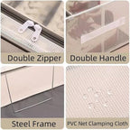 Stackable Shoe Boxes with Clear Lids, 15.8-Inch Boot Storage Bins with Handles for Bedroom Dormitory Under-Bed (3 Pack, 19Qt, 15.8x11.8x6in)