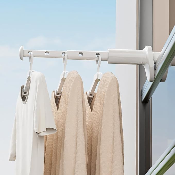 Travel Drying Rack for Clothes - Portable Hanging Rack Over The Door with Retractable Rod - Mini Size for Cruise, RV, Dorm, Apartment, Hotel Laundry