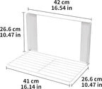 LEQ Clothes Drying Rack Magnetic Folding Shelf for Clothes and Towels, Magnet Rack Mount on Washing Machine Fridge, Durable Folding Rack for Laundry Room Bathroom Kitchen