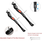 Bike Kickstand Aluminum Adjustable Bicycle Cycling Center Bracket Stand for Bike 24" 26" 27.5" 29"