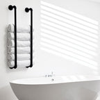 Towel Racks for Bathroom Wall Mounted 36 Inch,Industrial Pipe Storage Organizer Towel Holder(Black)