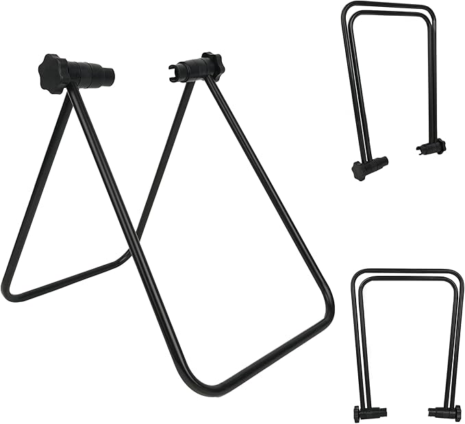 Bike Stand Floor Rack, Portable Bicycle Parking Stand for Road Bike, Mountain Bike & E-Bike, Foldable Steel Indoor Bike Holder
