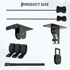 Cargo Box Garage Pulley System, Heavy Duty Ceiling Hoist for Rooftop Cargo Boxes, 150 Lb Capacity, Fits 10–14 ft Garage Ceilings, Includes Adjustable Straps & 20 m Ropes, Space‑Saving Ceiling Mounted