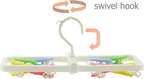 EIKS Laundry Hanger Drying Rack with 8 Clips for Towels, Bras, Baby Clothes, Gloves, Portable & Foldable & Compact Size for Travel