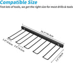 3-Tier Wall Mounted Power Tool Organizer, Heavy Duty Storage Rack, Tool Shelf for Garage & Workshop (1-Tier with 4 Slots)