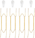 Bilillo 4 Pack Plate Hangers for The Wall, Suitable for 12-16 inch Art Plate, Stainless Steel Invisible Heavy Duty Wire Plate Holder with Wall Hooks, Plate Hangers for Displaying Plates
