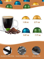 Coffee Pod Holder Drawer Organizer Vertuo Capsules Storage Organizer with Sliding Drawer Compatible For Nespresso Vertuo Pods, Holds up to 56 Small or 28 Big Vertuo Pods Rustic Brown