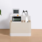 Poeland Desktop Storage Organizer, Pen and Pencil Cases Boxes, Pen or Pencil Holder Box Container for Desk, Office Supplies, Vanity Table Tan