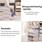 XL Stackable Plastic Storage Basket, 4 Packs closet storage bins for clothes sweater organizer for closet Folding closet organizers and storage Closet Shelf Storage Container for Cupboard Bedroom 4XL