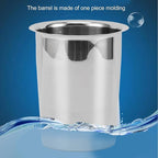 Tyenaza Stainless Steel Utensil Holder, Multipurpose Large Capacity Kitchen Utensil Holder,Utensil Crocks Organizer for Forks, Spoons, Knives, Kitchenware(Without Holes)