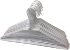 Pack of 30 Wire Hangers Steel Metal Drip Dry Coat Clothes Hangers -Metal Coat Hangers are Made of Stress-Hardened 13 -Gauge Steel Wire with a Thin Plastic (NOT Lacquer) Coating.