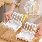 Dish racks for kitchen counter with water tray, Plate organizer for cabinet, Plate holders for dinner plates, Multi-purpose dish rack that can be joined, Kitchen plate organizer can hold 8 plates