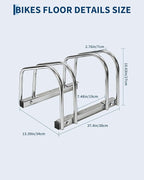 Bike Floor Stand, Freestanding Bike Parking Rack for Garage, Heavy Duty Bicycle Storage Organizer Fit 22-28" Wheels & 2.2" Tire Width,Indoor Outdoor Bike Storage Stand for Home, Apartment, Bike Shop