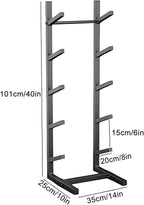 Snowboard Storage Rack,Floor-Standing ski Storage Rack, Home Gym Storage Rack, Sample Board Display Rack, Exercise mat Storage Rack (Black 35x25x101 cm/14x10x40 in)
