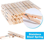 SenseYo 300 Pcs 2.9 Inch Wooden Clothespins Clips for Hanging Clothes, Craft, Home