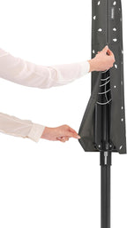 Brabantia Lift-O-Matic Outdoor 4 Arm Clothesline (164 ft/Ø 1.8") Height Adjustable, Folding Clothes Drying Rack + Ground Spike, Cover + Bag of Clothespins (Anthracite)