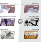 High-End Led Medicine Cabinet,Lighted Medicine Cabinet,3 Colors&Dimmable,Demister,Lighted Glass Shelf,USB Shaver Socket.Surface Mount or Recess Mount,48×32inch