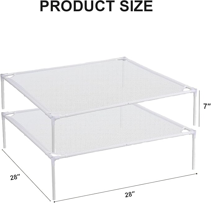 Sweater Drying Rack, 2-Layer Clothes Drying Rack Flat Mesh Stackable Laundry Drying Rack for Sweaters Socks Toys Indoor&Outdoor Use