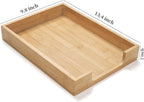 Wood Letter Tray, Bamboo Desk Tray, Wooden Desktop Organizer for Papers, Documents, Magazines, Files