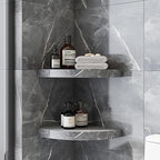 9'' x 9'' x 0.75 Thickness Premium Marble Corner Shelves for Bathroom Wall