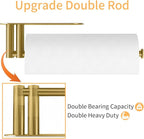 Paper Towel Holder Under Cabinet, 13Inch Self-Adhesive or Wall Paper Towel Holder for Kitchen, Bathroom, RV, Gold