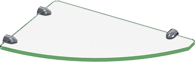 DreamLine 12 in. x 8 in. Corner Glass Shelf in Chrome