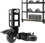 8PCS Storage Rack Caster Wheels,3" Heavy Duty Locking Caster Wheels Warehouse Shelf & Storage Racks Accessories,Fit for Boltless Self Locking Shelving Racks,500LB Capacity(Black)
