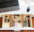 Bamboo Drawer Dividers Set of 4, Adjustable Drawer Organizers for Kitchen, Bedroom, Bathroom, Dresser & Office (17"-22")