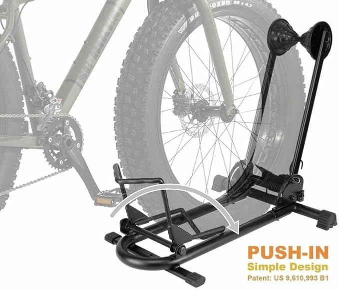 BikeHand Bicycle Floor Parking Rack Stand - for Mountain MTB & Road Bikes Indoor Outdoor Garage Storage - Fat Bike