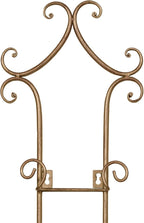 Touch of Class Regalla Petite Plate Rack - Vertical Plate Display - Hanging Plate Rack - For 6-8" dia. Plates - Satin Gold Finish - Four-plate is 38 inches - Hardware Included