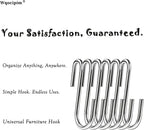 50-Pack 2.4 Inch Heavy Duty Stainless Steel S-Hooks — Waterproof Kitchen Utility Hooks for Pots, Pans, Mugs, Towels and More, Ideal Gift for Friends