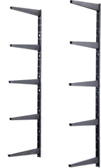 Delta Minimalistic Black Shelf Brackets Cycle, Set of 10 Fully Adjustable 12-inch Heavy Duty Shelf Brackets, Holds Up to 480 lbs, Modern Shelf Bracket for Wood Shelves