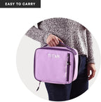 Titan by Arctic Zone Fridge Cold Lunch Box with 2 Gel Ice Packs, Small Insulated Cooler Bag with Leak Proof Lining for School and Work, Lavender