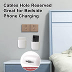3 Pcs Remote Control Holder, Wall Mount Pen Holder Hole-Free Self Adhesive Phone Charging Organizer Pencil Storage Containers for Home Office School Supply Orgaizer (White