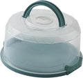 Pie Cake Carrier Cake Keeper Round Multiuse Muffins Cake Carrier with Lid for Dishes Vegetables Picnic Desserts Fruits (Green)