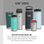 THERMOS ICON SERIES, Slim Beverage Can Insulator - 12 Ounce, Matte Stainless Steel - Vacuum Insulated