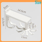 Kitchen Utensil Hanger - Retractable Spatula Rack & Spoon Holder, Wall Mount, White